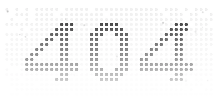 Preview of the Dot matrix 404 component: a grid of grey dots where the dark ones spell out the number 404
