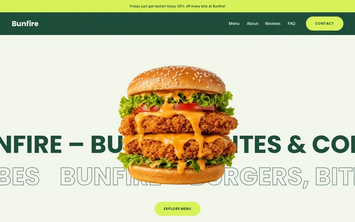 Preview of the Bunfire template