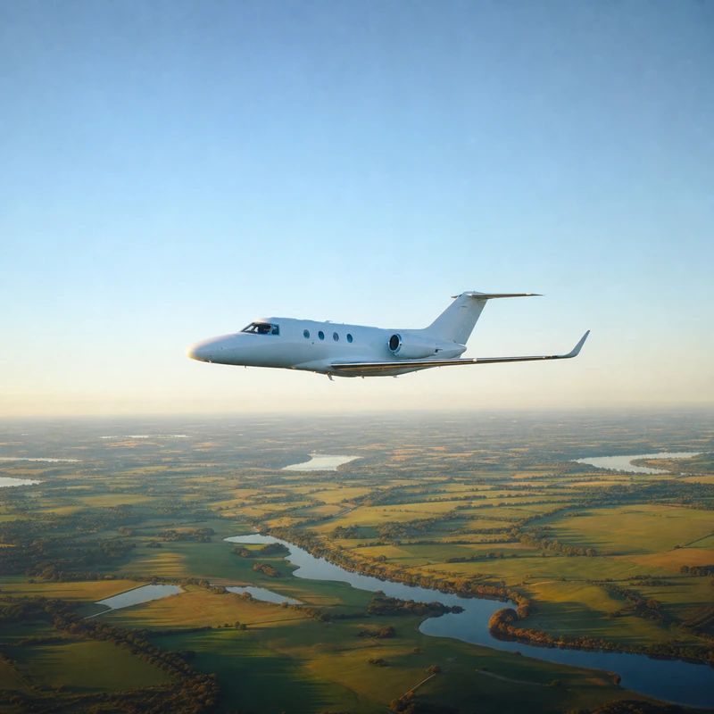 Lentra J100 above open countryside