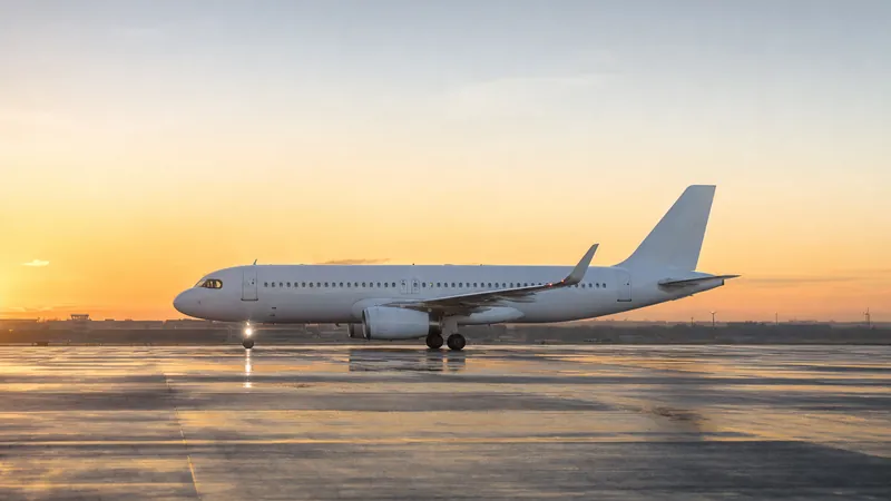 An airliner on the runway
