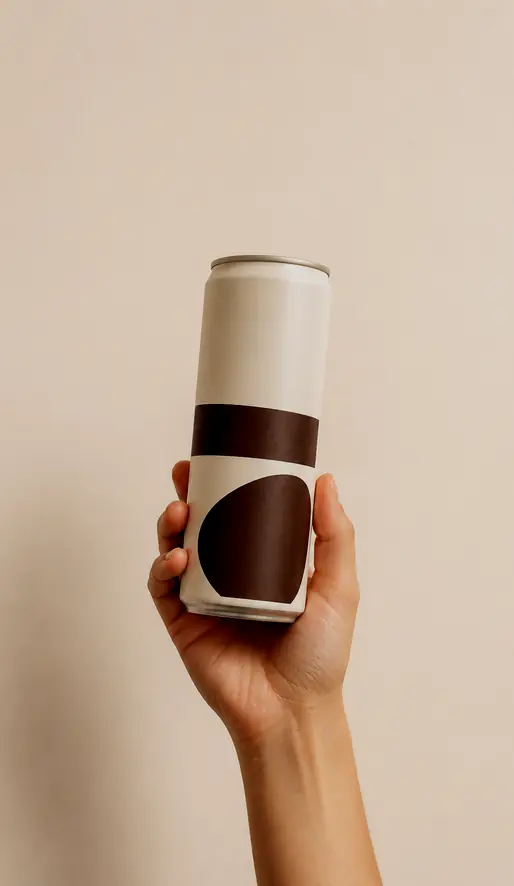 A hand holding up a can of Ardova cold brew.