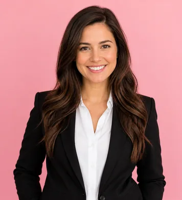 A course mentor in a black blazer